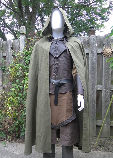 Medieval Hooded Cloak Shieldmaiden Archer Linen Cape Choose Etsy
