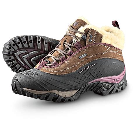 Women S Merrell Insulated Waterproof Isotherm Boots Stone Winter Snow Boots At