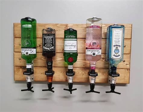 Home Bar Reclaimed Wooden Drinks Optics Plaque Spirit Display Unit