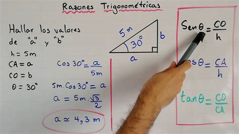 Ejercicio De Razones Trigonométricas Trigonometría Youtube