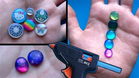 Diy Faux Resin Charms Gems Using Hot Glue Youtube