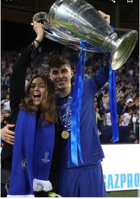 Photos Chelsea S Kai Havertz Loved Up With His Stunning Girlfriend