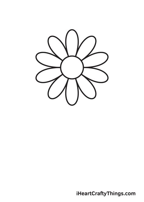 Daisy Drawing — How To Draw A Daisy Step By Step