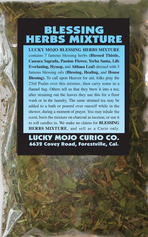 Herb Magic Catalogue Blessing Herbs Mixture
