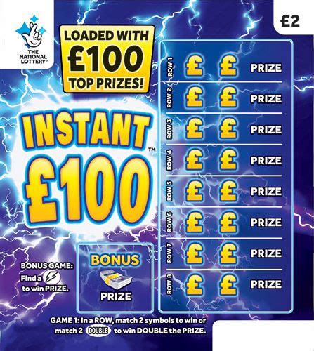 Maybe you would like to learn more about one of these? Instant £100 UK Scratchcard from The National Lottery ...