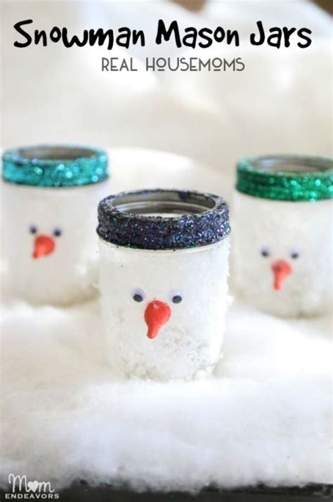 Snowman Mason Jars Real Housemoms Snowman Mason Jar Tea Light