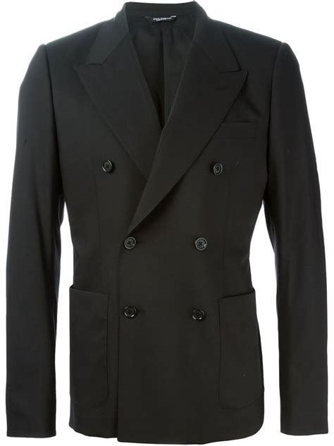 Lyst Dolce And Gabbana Double Breasted Suit In Black For Men