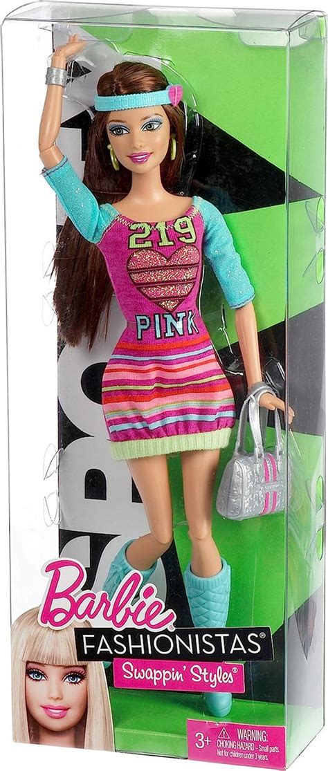Barbie Fashionistas Swappin Styles Sporty Doll 2011 Mattel V4383 We