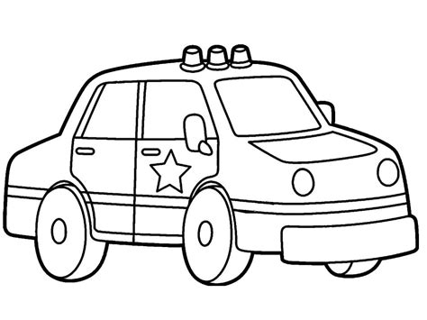 Police Car Coloring Pages Coloringlib
