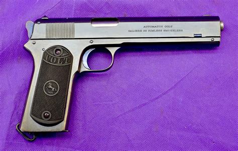 Colt 1902 Automatic Pistol Army Test Issue 38 Rimless Smokeless Lugerman