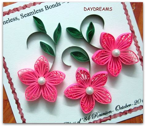 Daydreams Quilled Pink Flowers