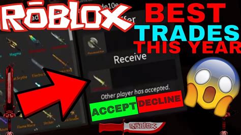Best Trade Ever This Year Roblox Assassins Best Trades Ever Youtube