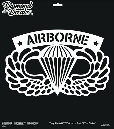 Army Airborne Wings Vinyl Decal Ranger Gear Car Window Sticker Yeti