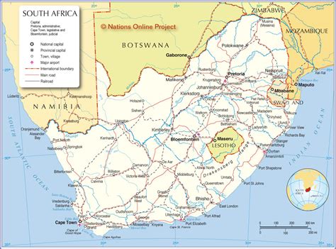 Political Map Of South Africa Nations Online Project