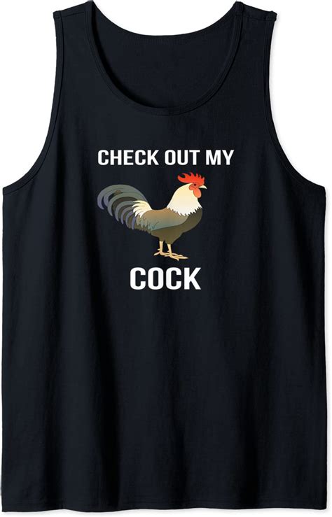 Check Out My Cock Funny Sexy Rooster Tank Top Clothing