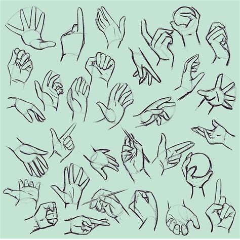 Hand Poses While Trying To Animate Characters Hand Drawing Reference