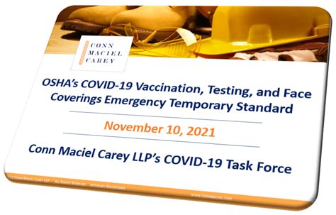 Osha Issues Its Covid 19 Vaccination Testing And Face Coverings