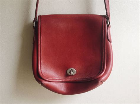 Vintage 1990s red crossbody COACH purse | adjustable strap | red COACH ...