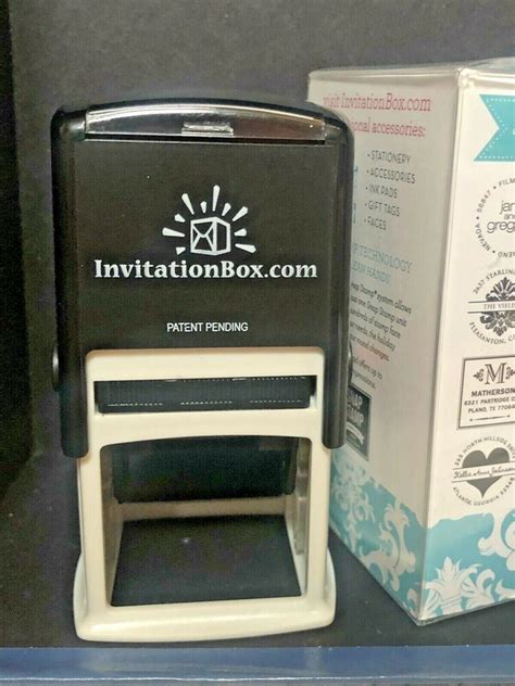 Personalized Self Inking Stamp Stamper By Invitation Box Custom Rubber