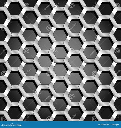 Seamless Honeycomb Pattern Over Black Gradient Royalty Free Stock Photo