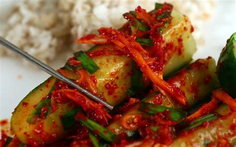 Spicy Stuffed Cucumber Kimchi Oi Sobagi Recipe
