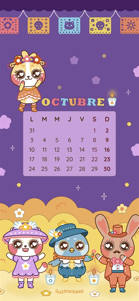 Calendario Wallpaper De Octubre 2022 Descargable Gratis Ilustraideas
