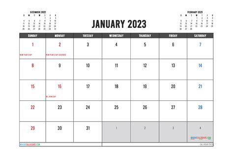 2023 Calendar Pdf Word Excel 2023 Calendar Free Printable Microsoft