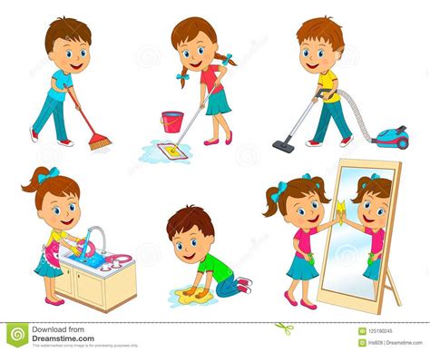 Luxury 60 Of Children Doing Household Chores Clipart Mfvisdev