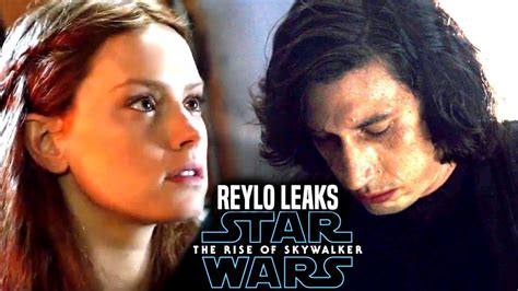 the rise of skywalker kylo and rey kiss scene leaks revealed star wars episode 9 youtube