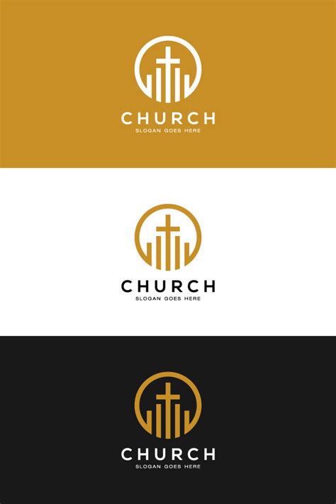 Line Art Church Christian Logo Design Premium Vector Masterbundles