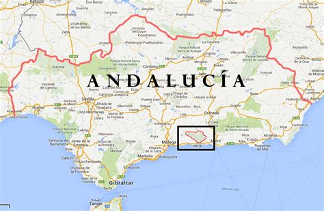 Where Is Andalucia In Spain Map Map Of World