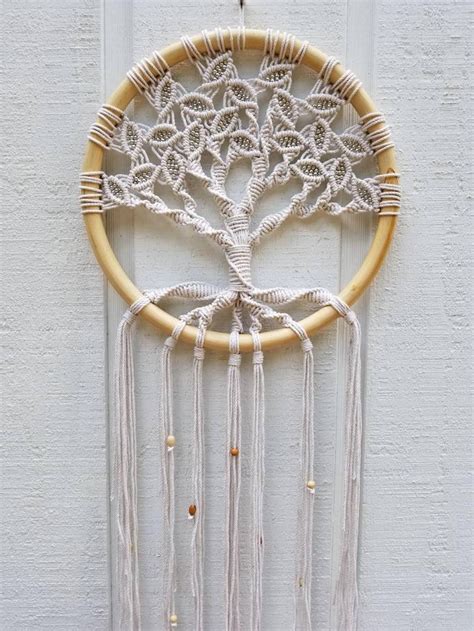 Pretty simple beam compass that can draw large circles. Tree of Life / Large Macrame Wall Hanging / Circle Art ...
