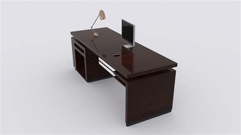 3d Model Computer Desk Vr Ar Low Poly Max Fbx