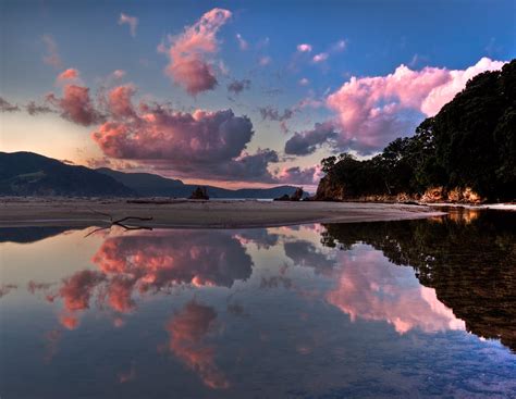 Waikawau Beach Sunset Coromandel New Zealand Photograph By Steve Burling