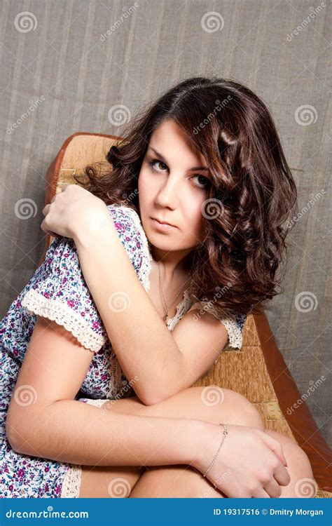 Sensual Caucasian Brunette Woman Stock Photo Image Of Beautiful
