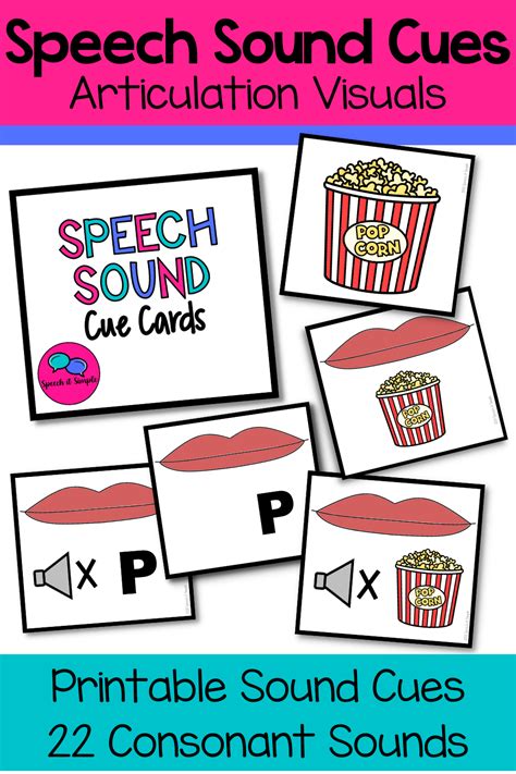 Speech Sound Visual Cue Cards Consonants Articulation Phonology