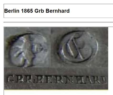 German Silver Marks Berlin Date Please Antiques Board