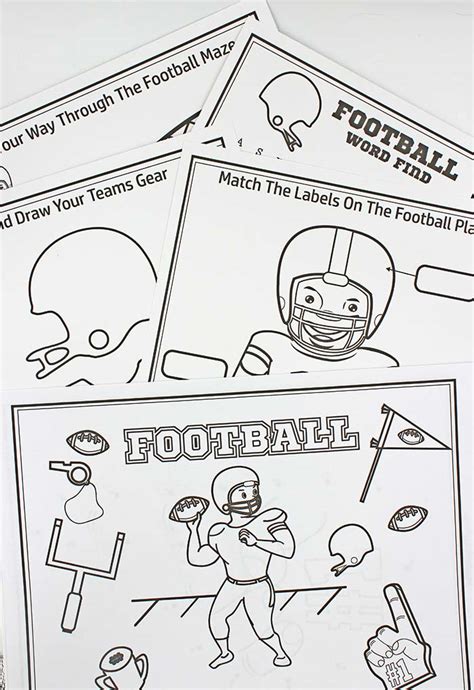Free Printable Football Coloring Pages And Activities For Big Game Fun