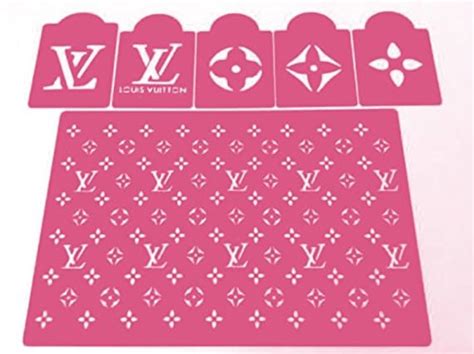 Lv Stencils Set Of 6 Pieces By Stencilsboutique On Etsy