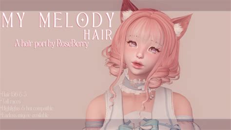 My Melody Hair The Glamour Dresser Final Fantasy Xiv Mods And More