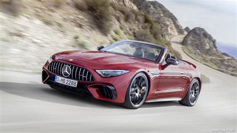 2022 Mercedes Amg Sl 63 4matic Color Patagonia Red Metallic Front