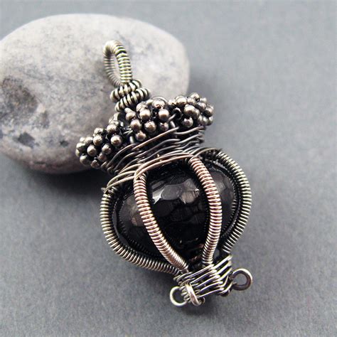 Woven Caged Bead Pendant Wire Weaving Jewelry Tutorial Wire Jewelry