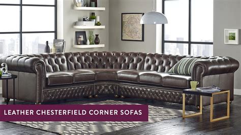 L Shaped Leather Chesterfield Sofas Sofas By Saxon