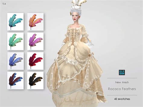 Rococo Feathers At Elfdor Sims Sims 4 Updates