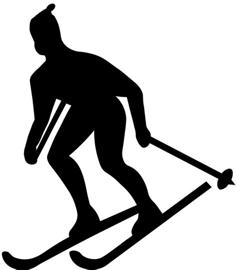 Skiing Silhouette Clip Art Skier Pictures Png Download 700797