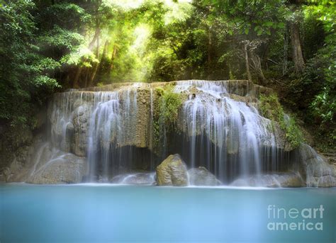 Erawan Waterfall Photograph By Anek Suwannaphoom Pixels