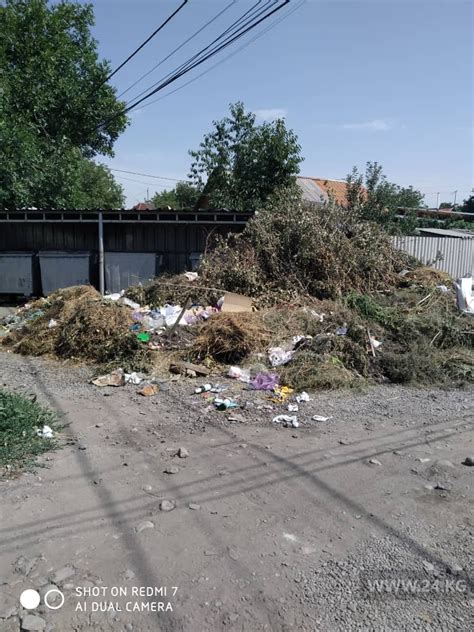 В Бишкеке на улице Нарвской образовалась стихийная свалка мусора 24kg