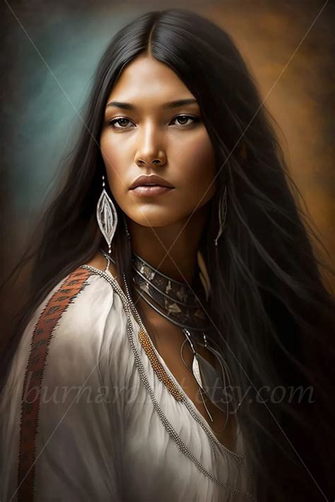 Muskogee Creek Native American Woman Digital Download Ai Etsy Native