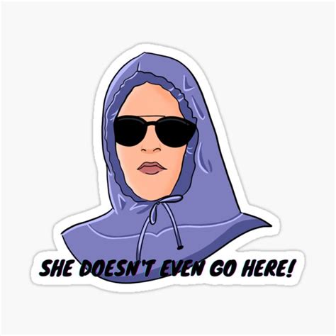 she doesn t even go here sticker for sale by rozytinkart redbubble