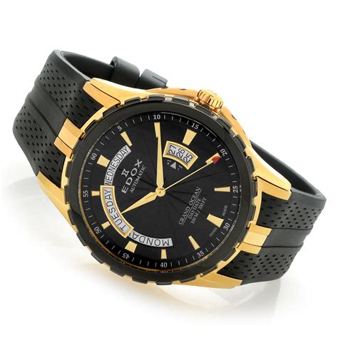Edox 83006 357JNC NID Mens Grand Ocean Black Automatic Watch